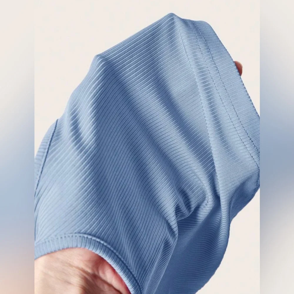 Shein • Women’s Black Blue Ribbed Crop Top and Shorts Set 2 Pack NWOT - Picture 5 of 7